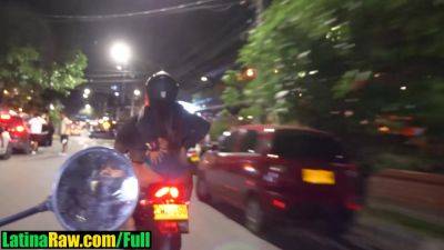 Colombian latina shows off her big ass in public during a motorcycle tour - txxx.com - Colombia - latina