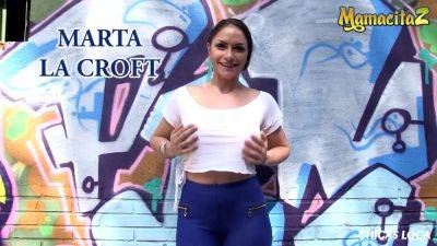 Nick Moreno - Marta La Croft gets her huge tits and ass pounded hard in public by Nick Moreno - sexu.com - Spain - Latin